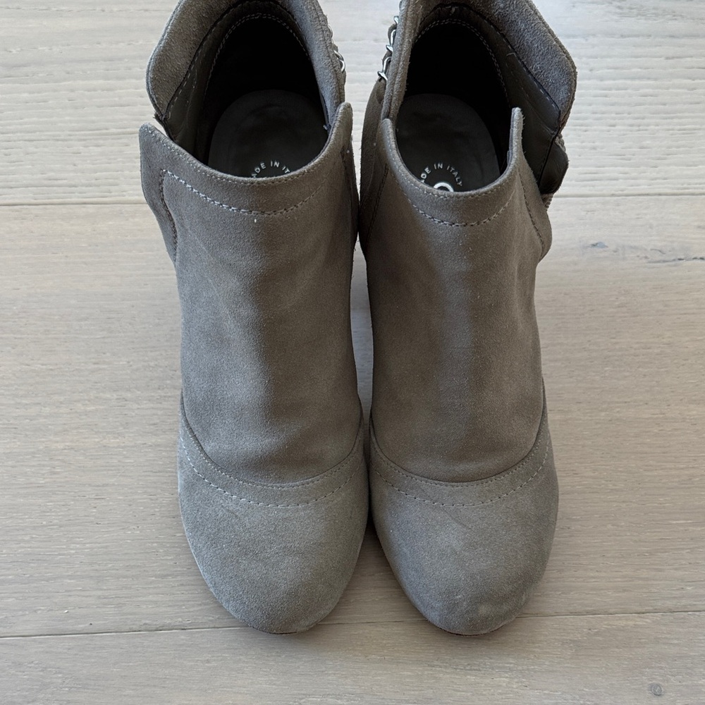 CHANEL Suede Ankle Boots - Gray
